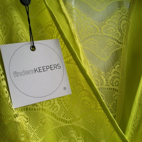 Bright Lemon Lace Romper - Picture 3 of 3